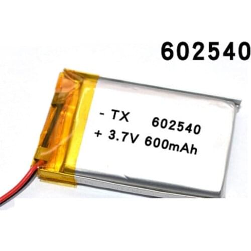 Lithium Ion Polymer 602530 Battery 3.7v 600mAh Lithium Battery For MP4 MP5 GPS Smart Watch Driving Recorder