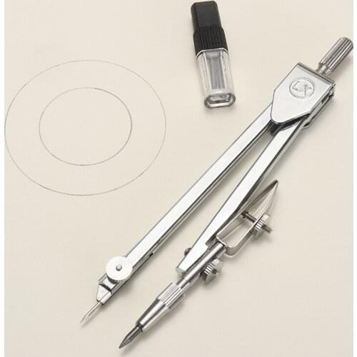 1pcs Metal Pencil Compasse Drawing Drafting Compass Tools for Student Learning School Stationery Office Supplies