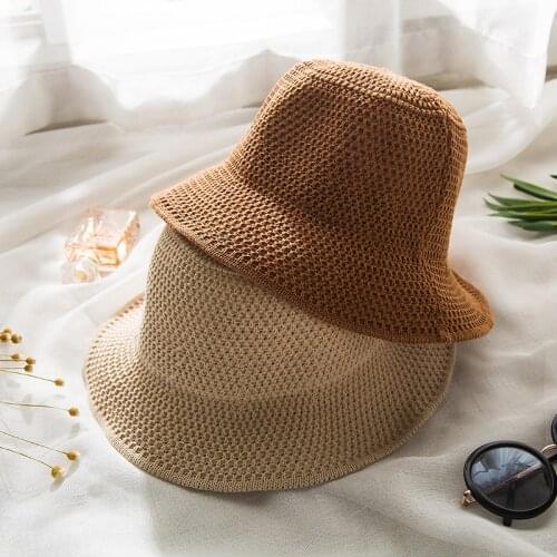 Fashion Sun Hats for Women Summer Beach Fashion Sun Hat Soft Bucket Hat Panama Chapeau Femme Outdoor Cap