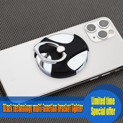 Creative USB charging lighter mobile phone holder multifunctional technology outdoor survival lighter portable decompression toy