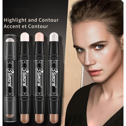 1pc Pro Women Highlighter Eye Face Concealer Stick Powder Creamy Texture Water-proof Silver Shimmer Light Cosmetics Hot TSLM1