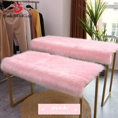 Bubble Kiss Fur Carpet Faux Fur Rug For Living Room Bedroom Decor Quality Thicker Soft Shaggy Carpet Best Pink Rug Mat Floor