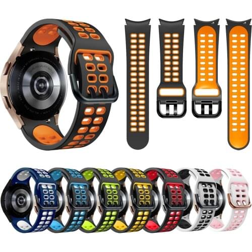 Sports silicone strap For Samsung Galaxy Watch4 Classic 46mm 42mm Replacement Band GalaxyWatch 4 44mm 42mm Curved end Watchband