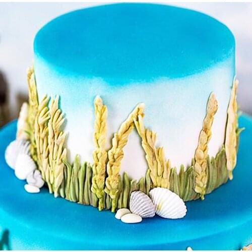 Leaf Wheat Cake Border Silicone Fondant Mold DIY Baby Birthday Party Cake Decorating Tools Candy Chocolate Gumpaste Molds