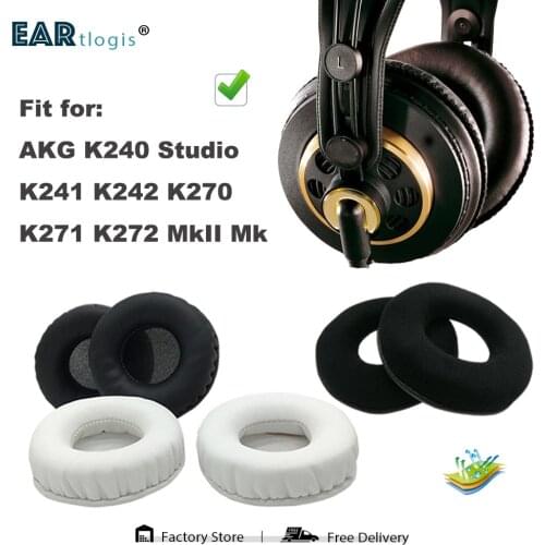 Replacement Ear Pads for AKG K240 Studio K241 K242 K270 K271 K272 MkII Mk Headset Parts Leather Cushion Velvet Earmuff Earphone
