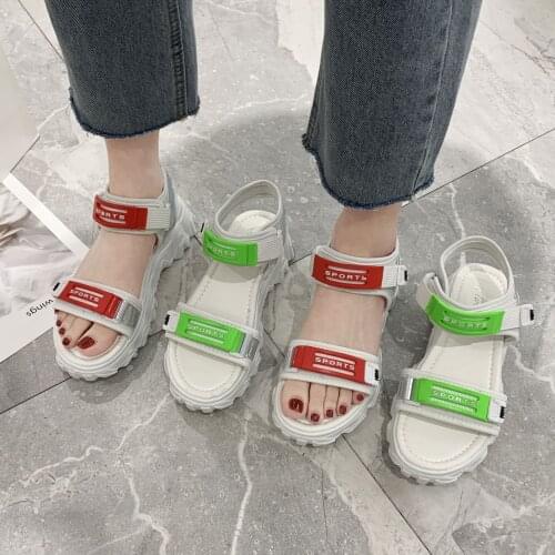 Sports Sandals Women Tide New Fashion All-match Student Casual Sandals Women Thick-soled Outdoor Women Sandals