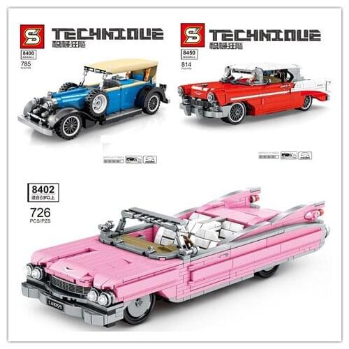 SY8400/8401/8402/8450 technology series Classic Sport car pull back function building block baby toys children education model