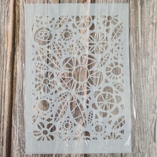 A4 Size DIY Craft Floret Stencil for Painting on Wood,Fabric,Walls Art Scrapbooking Stamping Album Embossing Paper Cards