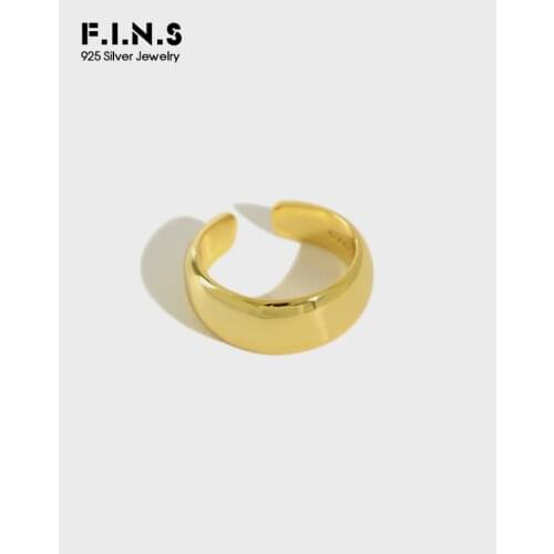 F.I.N.S 1PC S925 Sterling Silver Ear Buckle Minimalist Geometric Smooth Female Ear Cuff Simple Clip Earrings Without Piecing