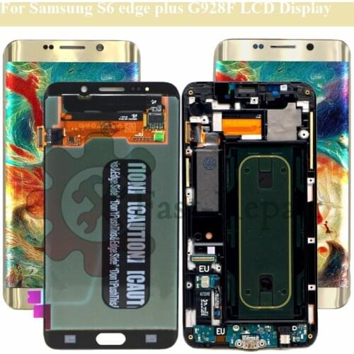 For Samsung Galaxy S6 Edge PLUS G928 G928F G928G LCD Display Touch screen With frame Digitizer Assembly For Samsung G928T G928A