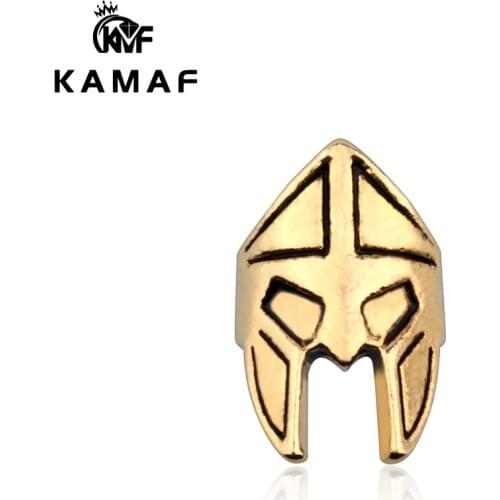 10Pcs Iron Man Head Beads for Jewelry Making DIY Alloy Spacer Beads Fit Bracelet Jewelry Accessories Wholesale Hole 2mm