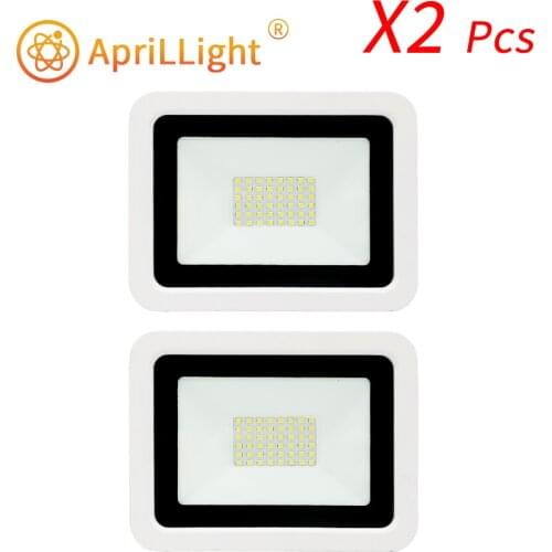 2pcs LED Floodlight 10W 20W 30W 50W 100W 220V LED Reflector Spotlight IP68 Waterproof Outdoor Wall Lamp Stree Light Flood Light