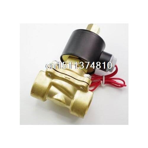 220VAC Water Air Gas Fuel NO Normal Open Solenoid Valve 3/4" BSPP
