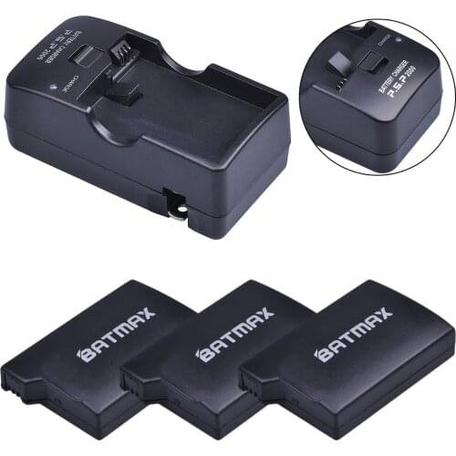3Pcs For PSP-1000 PSP 1000 Battery 3.6V 3600mAh + Charger for PSP 1000 Playstation Sony PSP1000 Battery
