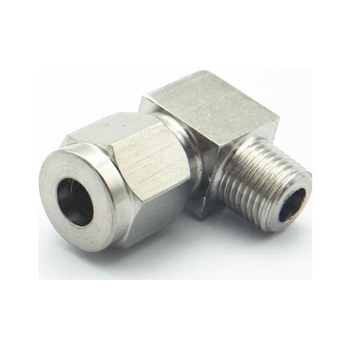 304 Stainless Steel M10 M16 Metric Male Thread To 6mm 8mm 10mm 12mm Double Ferrule Tube Pipe Fitting Elbow End Union Connector