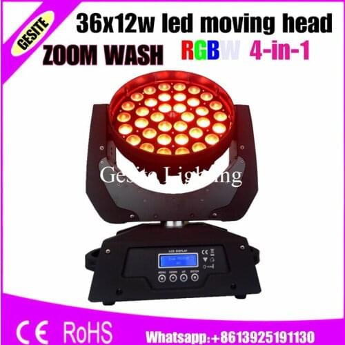 4pcs/Lot 36x10W Martin Lighting RGBW 4IN1 Led Wash Moving Head Light DMX512 Control 15CH 25 Degree High Power Wash