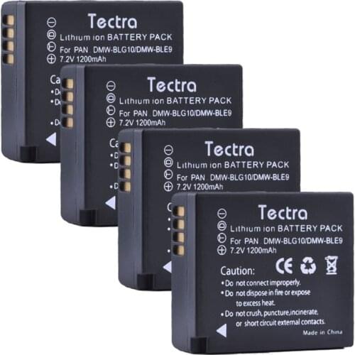 4PCS 1200mAh DMW-BLG10 BP-DC15 Camera Battery for Panasonic Lumix GF6,GX7,GX80,GX85,GX7 Mark II,LX100,D-Lux(Type 109)