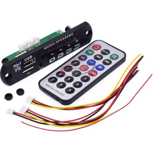7-12V Car Bluetooth MP3 Decoder Board Decoding Player Module Support FM Radio USB/TF LCD Screen Remote Controller