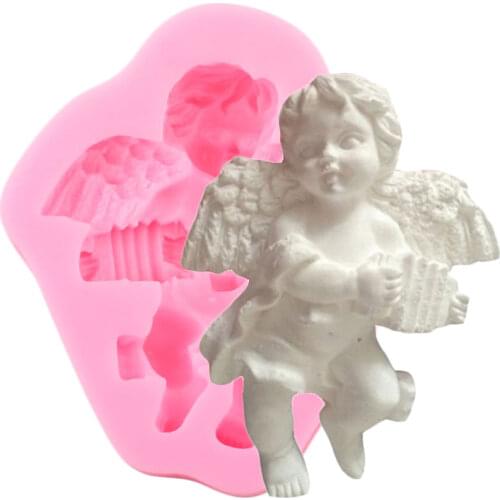 Baby Angel Silicone Molds DIY Craft Soap Resin Mold Baby Birthday Fondant Cake Decorating Tools Candy Chocolate Gumpaste Moulds