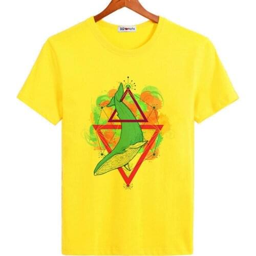 BGtomato blue whale Environmental protection summer tops mens casual tshirt hot sale summer cool t-shirt brand clothes
