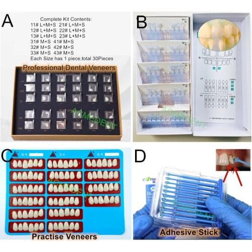 Dental Composite Resin Mould Light Cure Filling Anterior Teeth Fast Quick Tool Aesthetic Printing Bond Adhesive Stick Rods