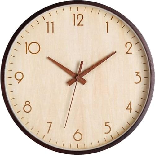 Wooden Mute Wall Clock Quartz Japanese-style Living Room Minimalist Wall Clock Nordic Modern Relogio Parede Home Decor AD50WC