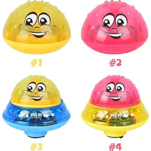 Baby Bath Toys Electric Inductive Water Spray Ball with Light Bathroom Bathtub Swimming Toys for Toddler Infant Children