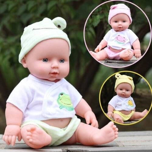 Kids Intelligent Simulation Dolls 33cm Soft Washable Removable Newborn Baby Doll Educational Toys Pretended Toys For Girls Boys