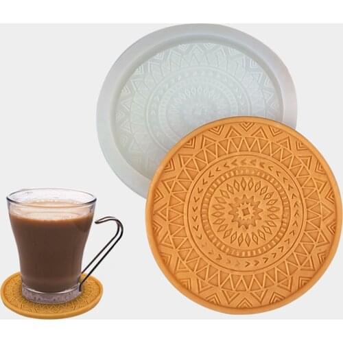 DIY Round Coaster Resin Casting Molds For Tea Mat Coaster Molds Arts Silicone Epoxy Jewelry Pendant Agate Making Mould Tool