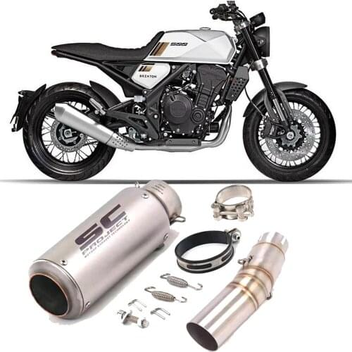 For Brixton Crossfire 500 500X Motorcycle Modification Exhaust Pipe Middle Section Connecting Pipe Set Muffler Modification