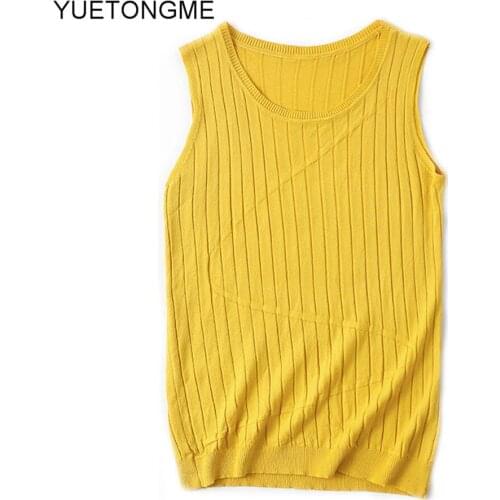 Aesthetics Tops Vintage U-neck Sleeveless Tank Top 90s Streetwear Outfits Slim