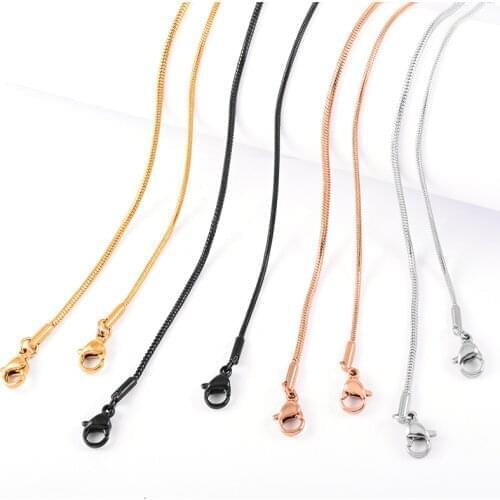 IJC0001 16"/18"/20"/22"/24"/26" Stainless Steel Snake Chain Necklace 1.5mm Wide Chain Necklace