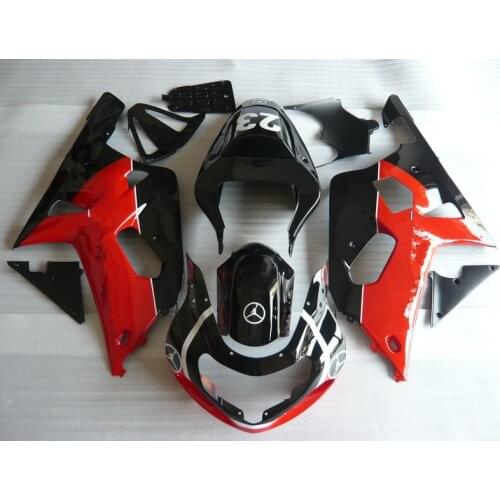 Injection Fairing kit for GSXR600 750 K1 01 02 03 GSXR 600 GSXR750 2001 2002 2003 ABS Red black Fairings set+gifts SG28