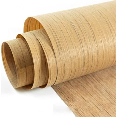 L:2.5MetersWidth:55cm Thickness:0.2mm Eco-Friendly Teak Straight Grain Wood Veneer Thailand