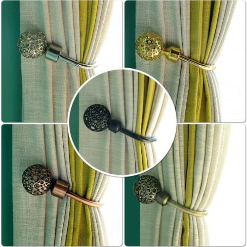 Nordic Style Metal Wall Curtain Holder Creative Hollow U-shaped Curtain Buckle Hook Tiebacks Curtain Decor Accessory