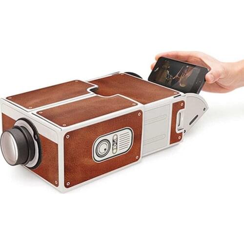Mini Smart Phone Projector Cinema Portable Home Use DIY Cardboard Projector Family Entertainment Projective Device