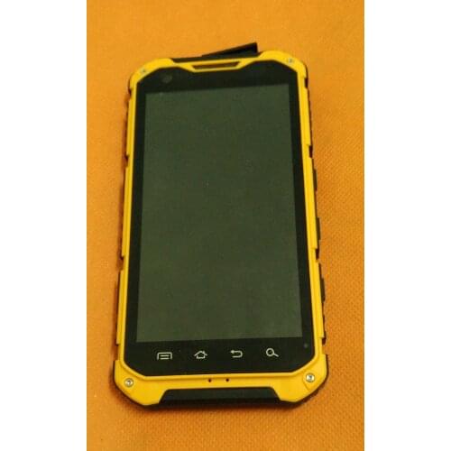 Used Original LCD Display +Digitizer Touch Screen+ Frame for IP68 A9 waterproof phone MTK6582 Quad core 4.3 inch Free shipping