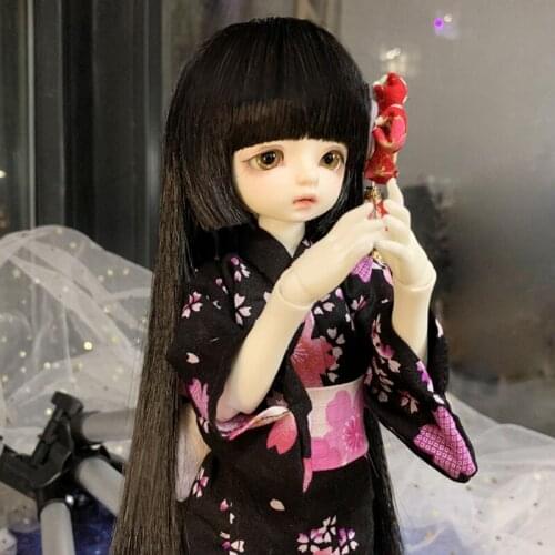 2021 New Style 1/3 1/4 1/6 1/8 Bjd Wig High Temperature Bjd Fiber Hair MSD SD Yosd For Doll Wig