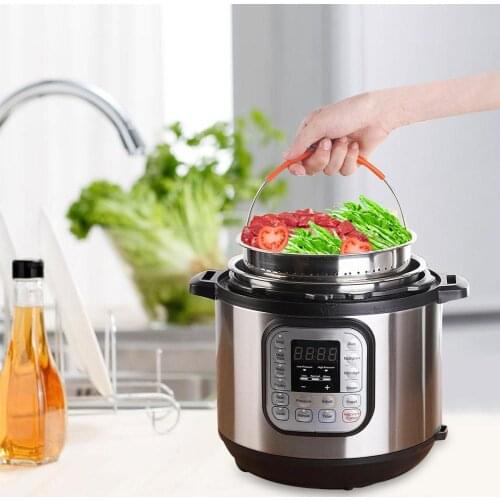 Stainless Steel Rice Cooker Steam Basket Fits 6 Or 8 Quart Anti-scald Steamer Multi-Function Fruit Cleaning Basket