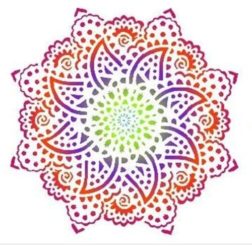DIY Craft Layering Mandala Stencils for Painting on Wood Walls Art Scrapbooking Stamping Album Decorative Embossing Paper Cards