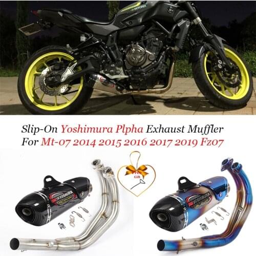 Full System For Yamaha Mt-07 Fz-07 2014 Mt07 Fz07 Mt 07 2015-2019 Xsr700 2019-2019 Motorcycle Yoshimura Plpha Exhaust System