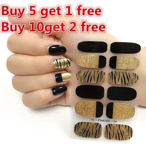 Full Cover 3D Nail Stickers Nail Polish Nail Decoration DIY Watercolor Style Designed Colorful Nail Stickers Nail Tape