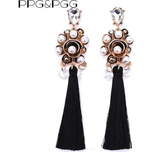 PPG&PGG Statement Star Tassel Long Earring For Women Bijoux 2019 New Jewelry Classic Red Blue Black Colors Bijoux