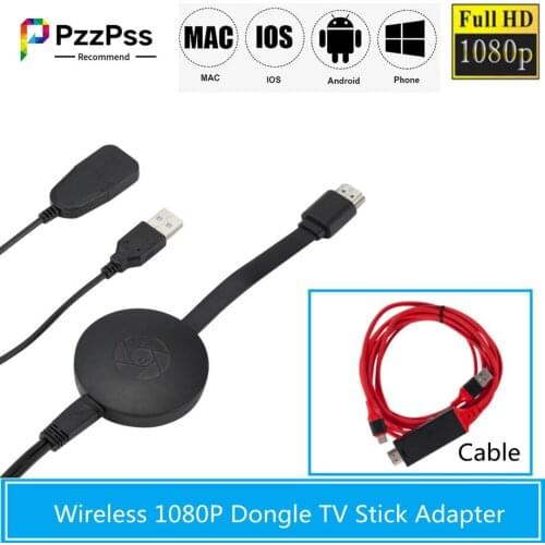 PzzPss 1080P Wireless WiFi Display Dongle TV Stick Video Adapter Airplay DLNA Screen Mirroring Share For IOS Android Phone to TV