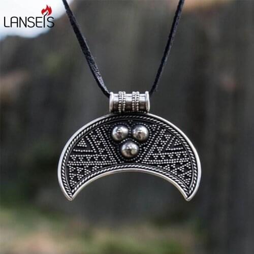 Lanseis 20pcs Slavic Female amulet Pendant Slav Necklace Fertility Moon Crescent Pagan Viking Jewelry Medieval Dark Ages Pagan