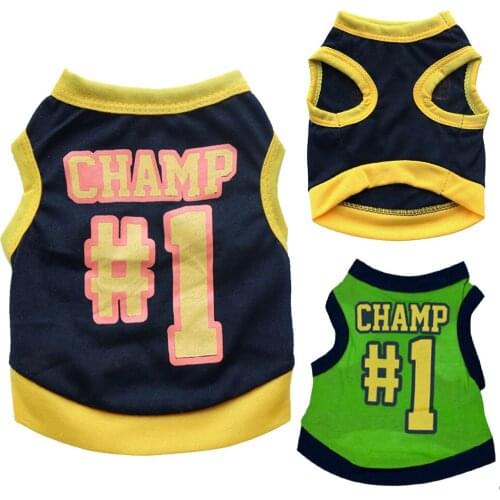 Pet Supplies Summer New Style Vitality Breathable Sports Style No. 1 Jersey T-shirt Vest Short-sleeved Shirt Puppy Dog Clothes