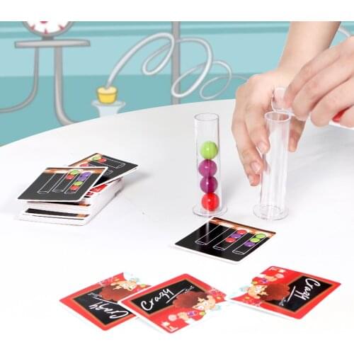 Crazy scientist test tube beads smart board game toy set for children,brain steaser and race family party fun game christma gift