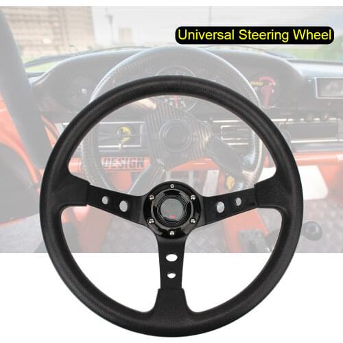 Universal Drifting Sport Steering Wheel With DIY Logo PU For Cars Racing Car Racing Steering Wheels 14 inch