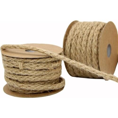 10M/Roll 0.6CM Vintage Handcraft Weave Hemp Rope Wedding Party/Picture Wall DIY Decorative Knitting Cords Gift Packing String