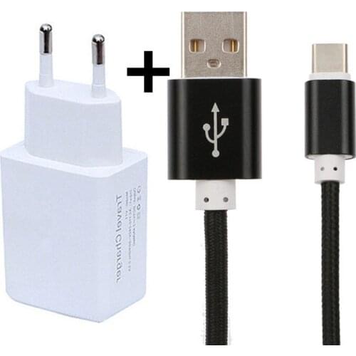 TType-C AC Charger Power Adapter + USB C type C charging USB Cord for Xiaomi mi 5 6 7 8 5X 6X a1 a2 Oneplus 5T 6 3t honor 9 10